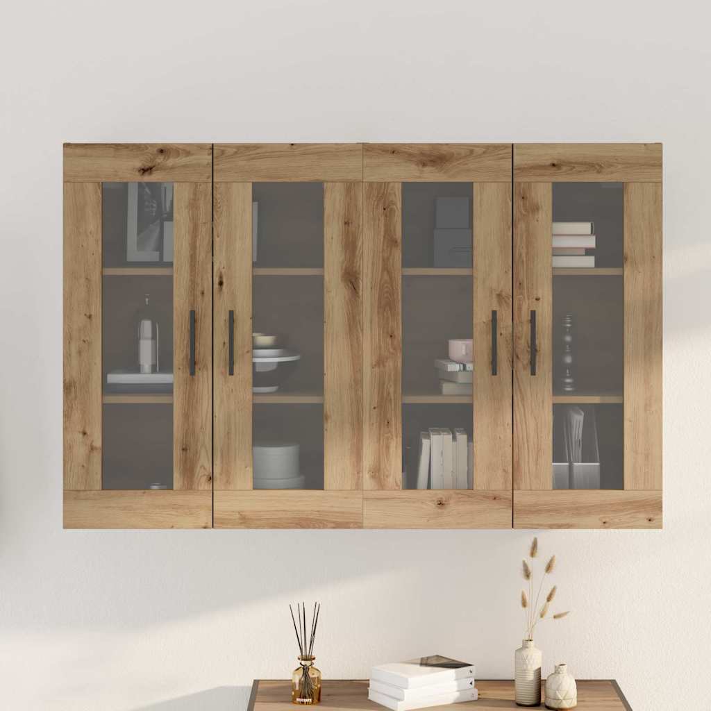Wall cabinets 2 pcs Artisan oak and black