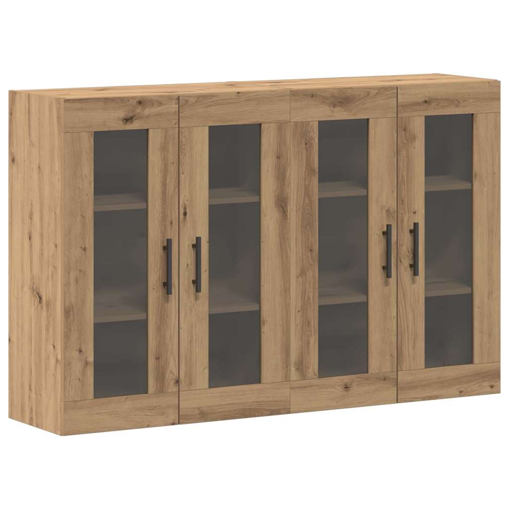 Wall cabinets 2 pcs Artisan oak and black