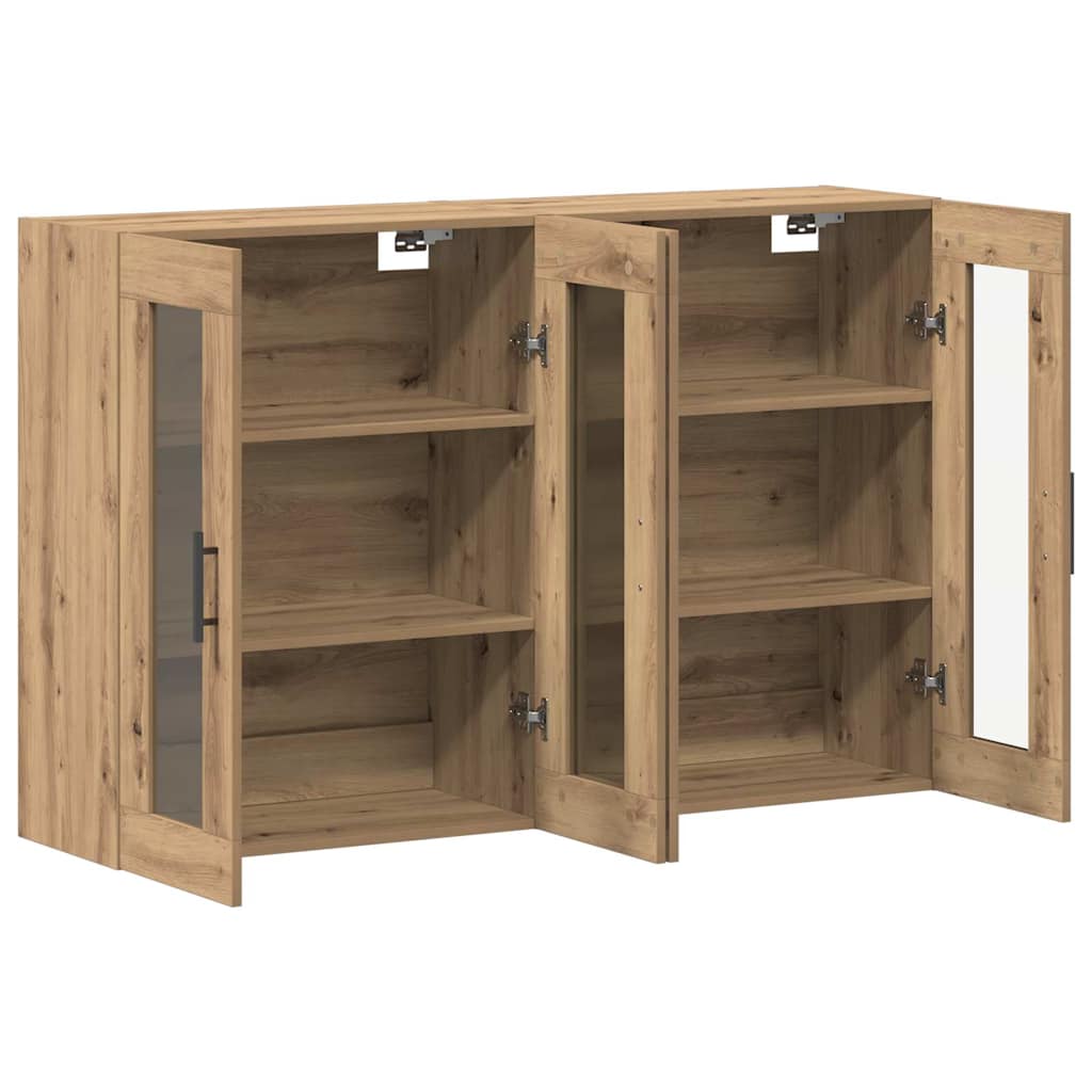 Wall cabinets 2 pcs Artisan oak and black