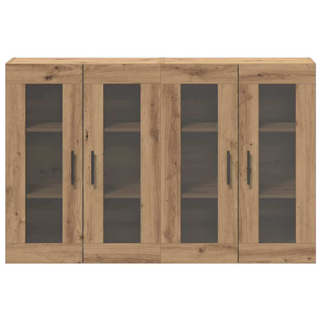 Wall cabinets 2 pcs Artisan oak and black