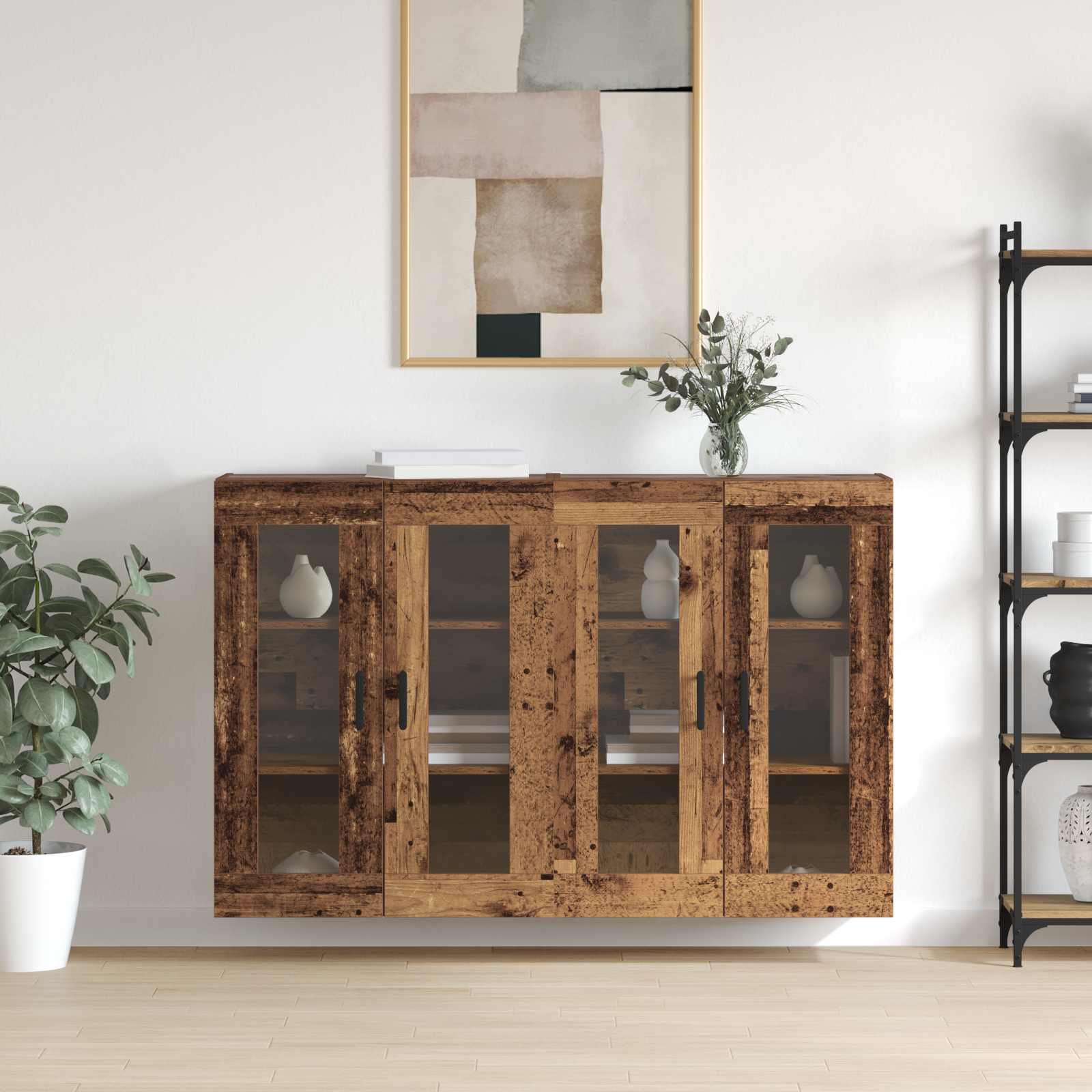 Sieniniai spintelės 2 pcs Sena mediena 69,5 x 34 x 90 cm