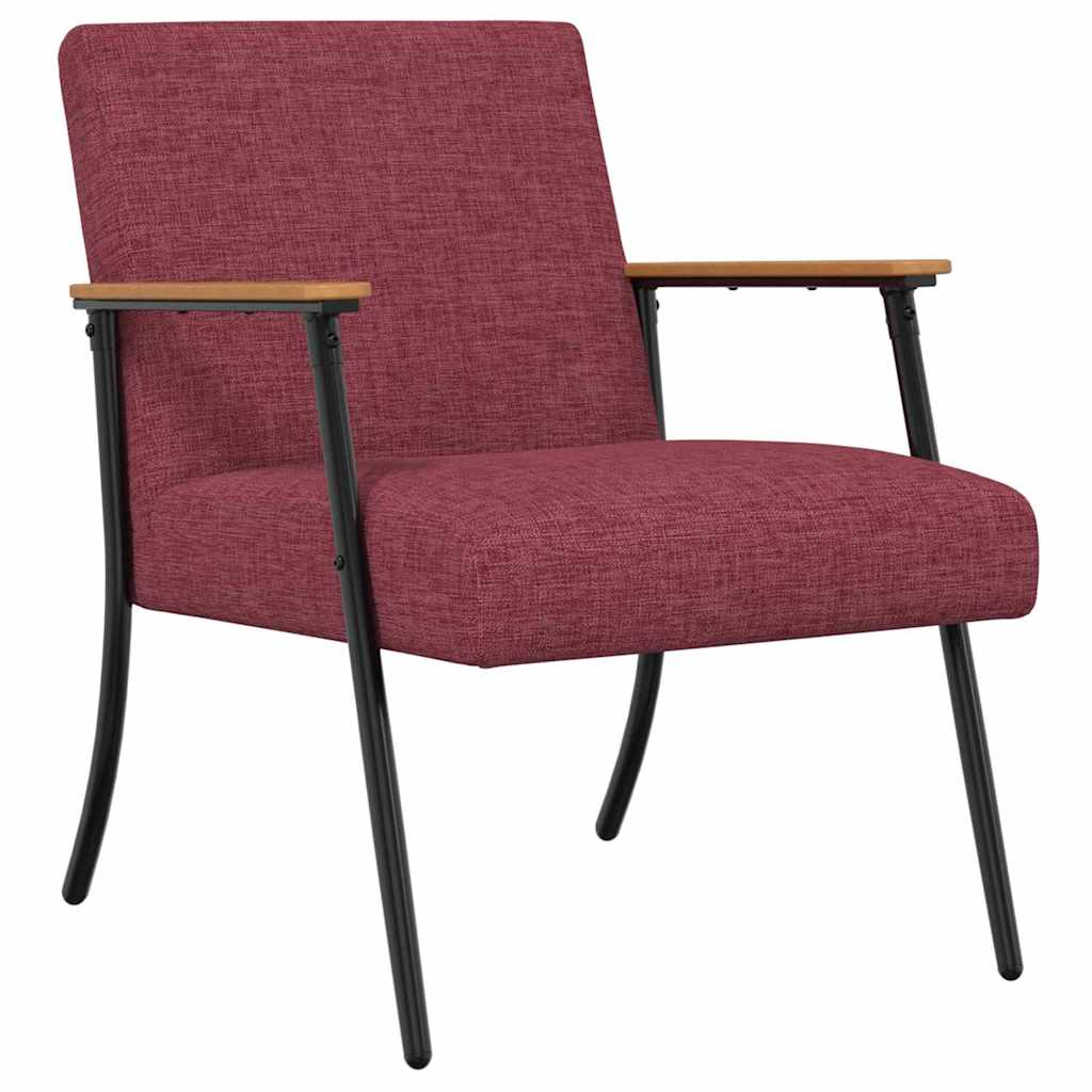 Armchair Wine red 59 x 75 x 78 cm fabric