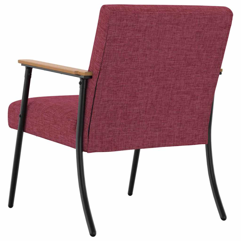 Armchair Wine red 59 x 75 x 78 cm fabric