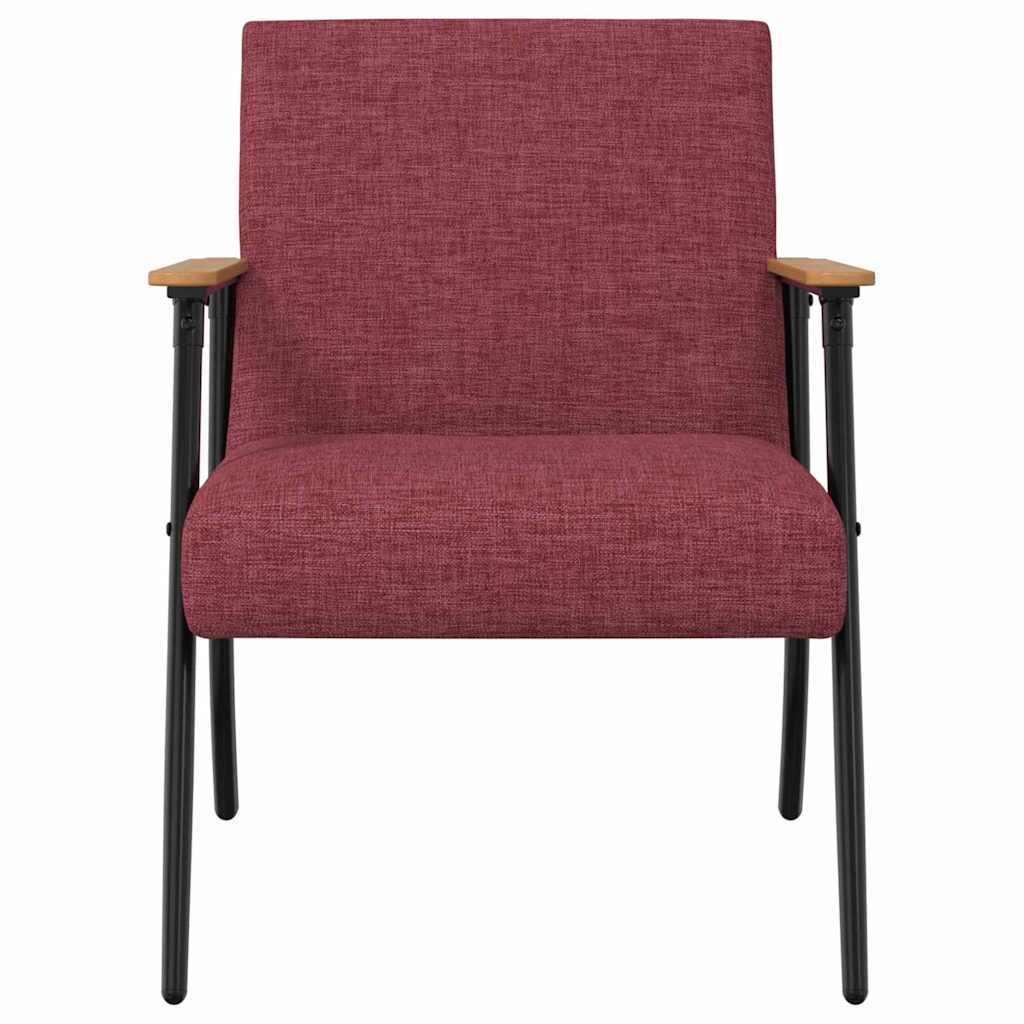 Armchair Wine red 59 x 75 x 78 cm fabric