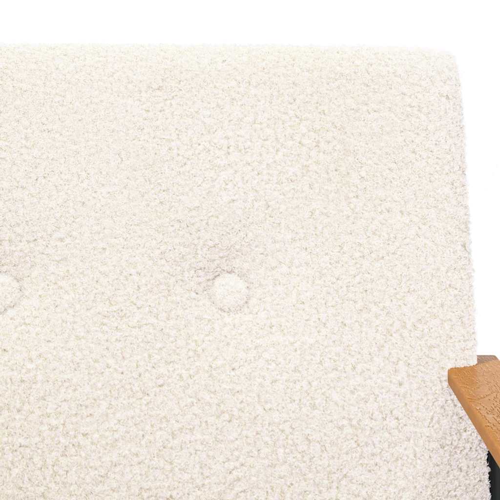 Armchair Cream 59 x 75 x 78 cm Boucle Fabric