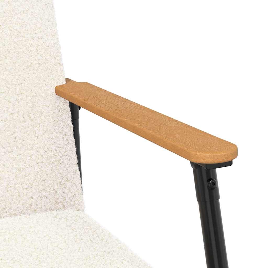 Armchair Cream 59 x 75 x 78 cm Boucle Fabric