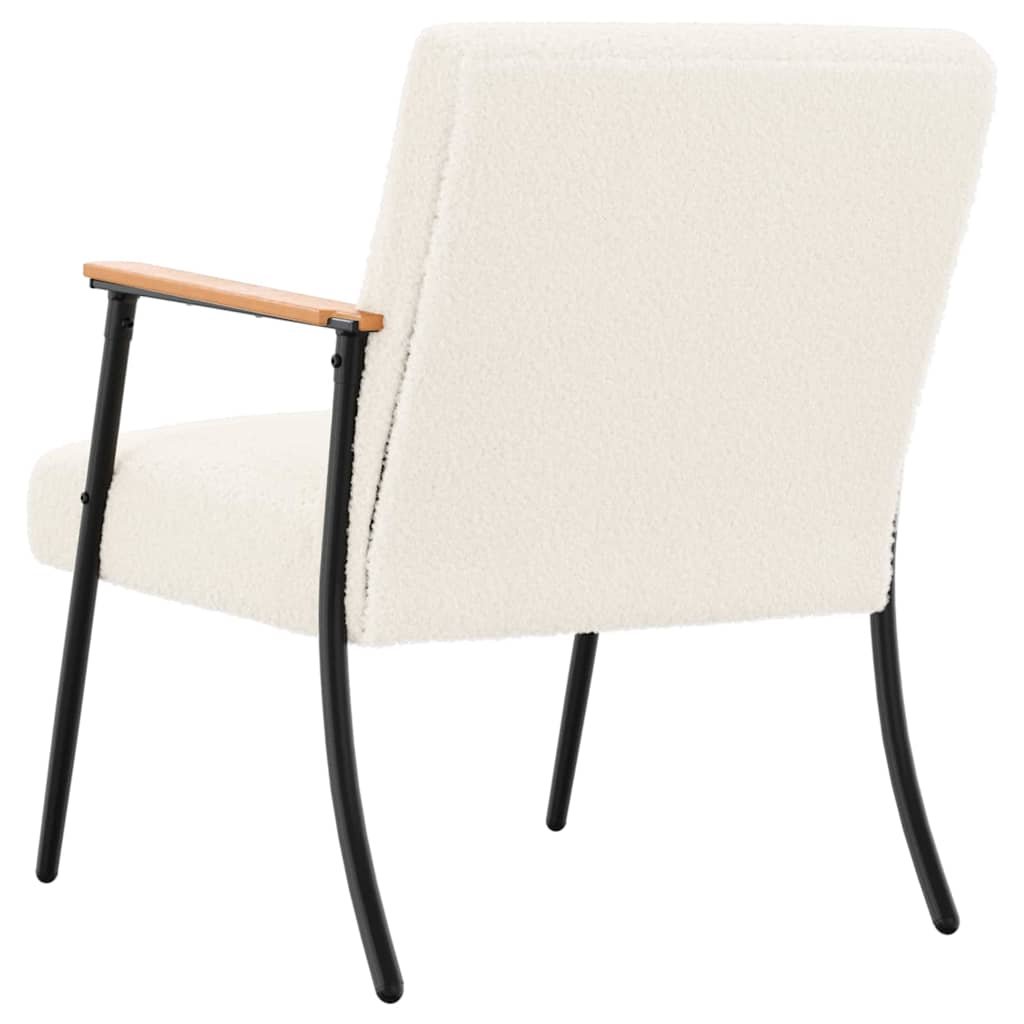 Armchair Cream 59 x 75 x 78 cm Boucle Fabric