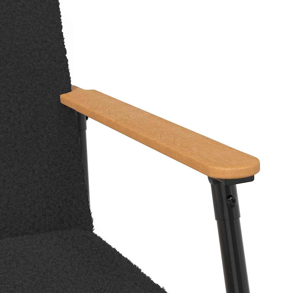 krėslas Juoda 59 x 75 x 78 cm Garbanotas vilnonis audinys