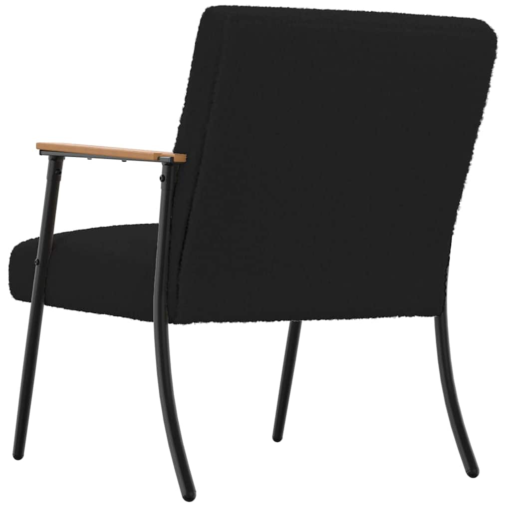 krėslas Juoda 59 x 75 x 78 cm Garbanotas vilnonis audinys