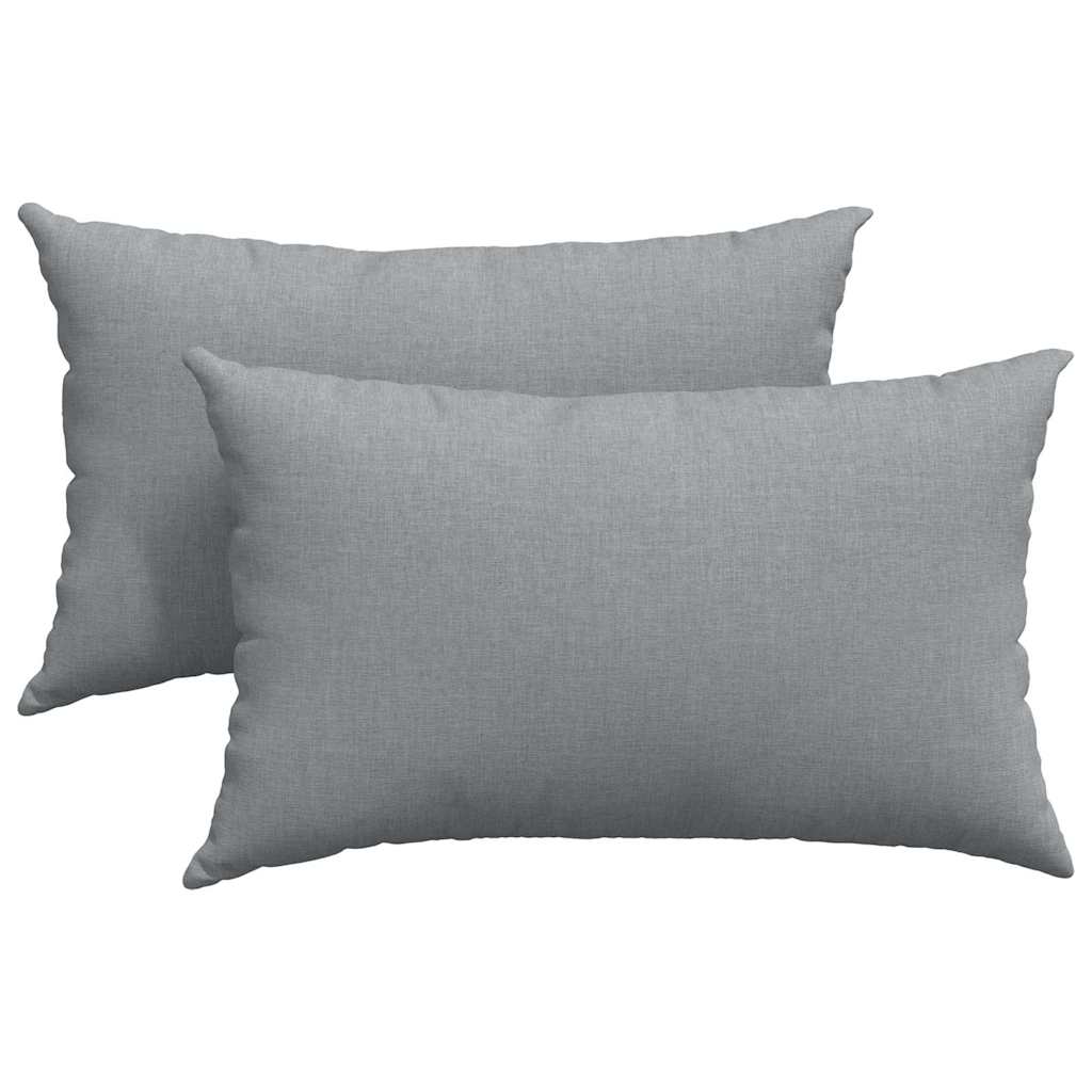 Sofa Pagalvės 2 pcs Šviesiai pilka 50 x 30 cm audinys