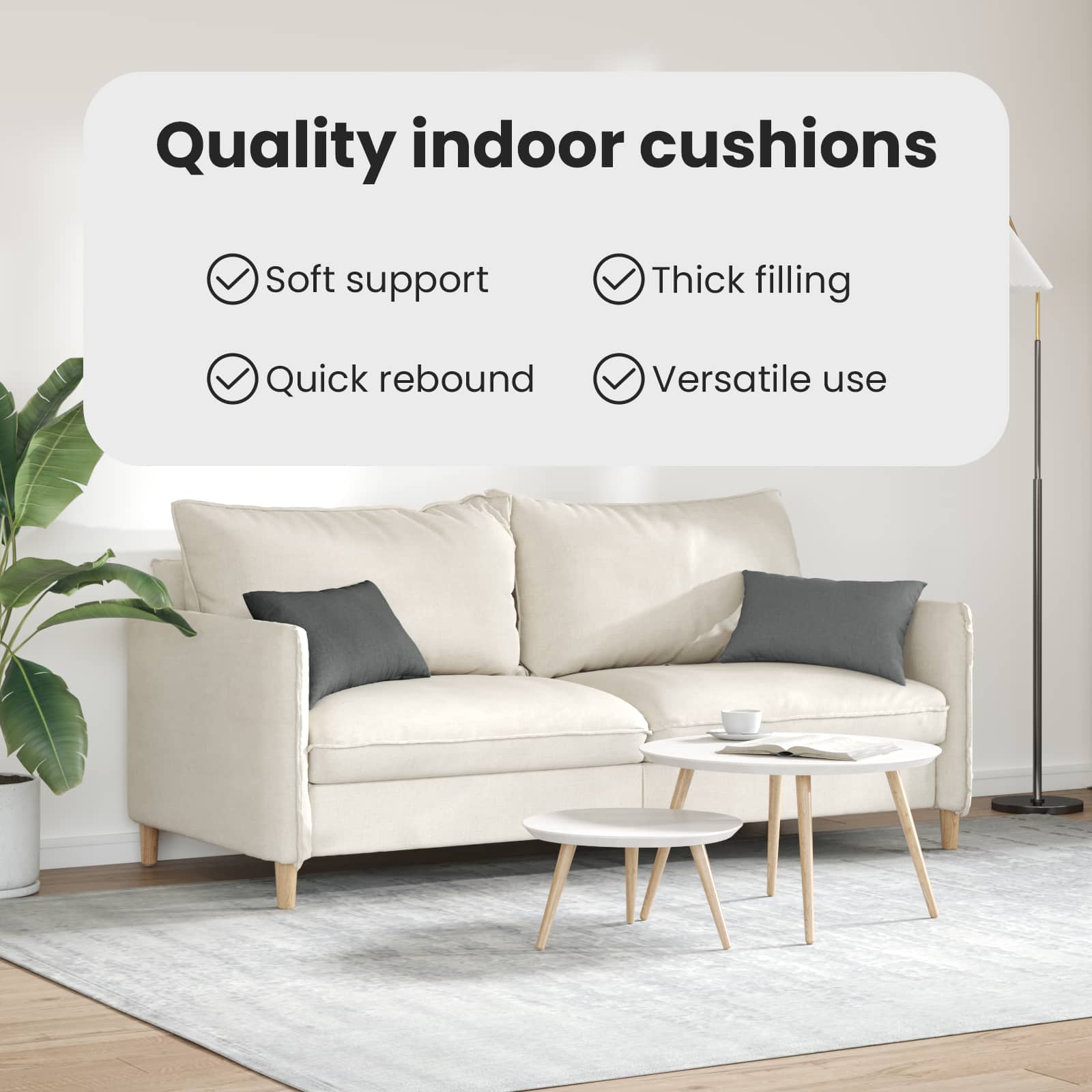 Sofa Pagalvės 2 pcs Tamsiai pilka 50 x 30 cm audinys