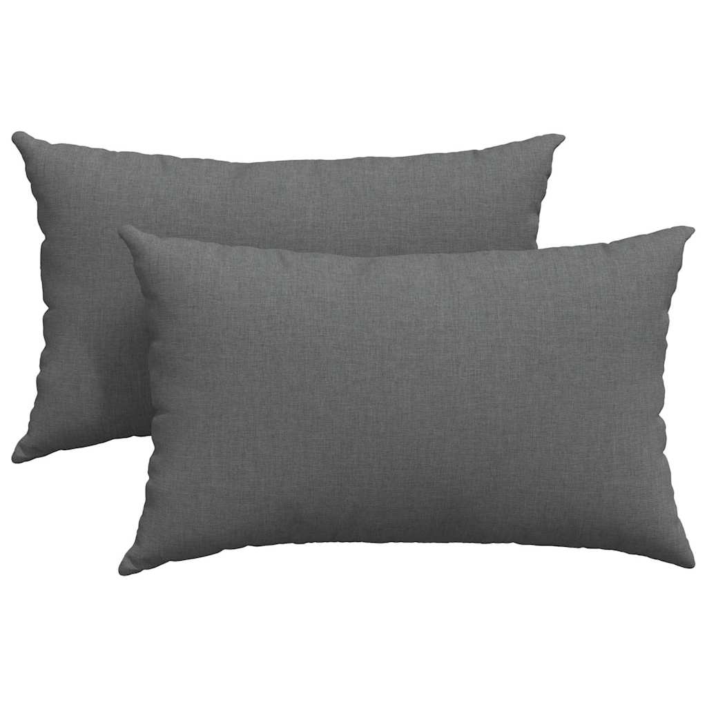 Sofa Pagalvės 2 pcs Tamsiai pilka 50 x 30 cm audinys