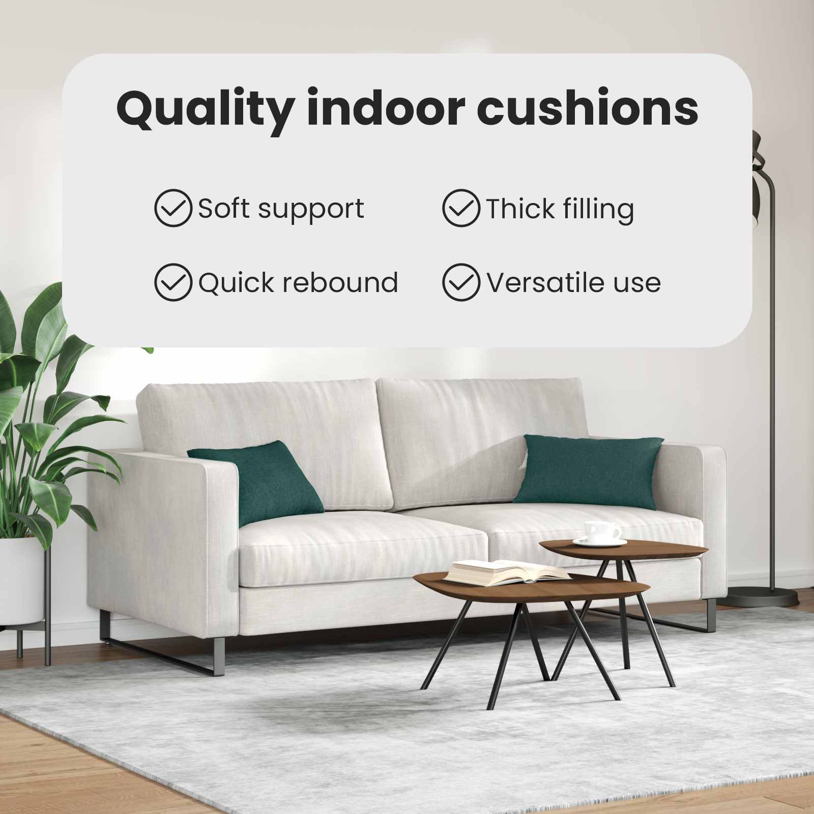 Sofa Pagalvės 2 pcs Tamsiai žalia 50 x 30 cm audinys