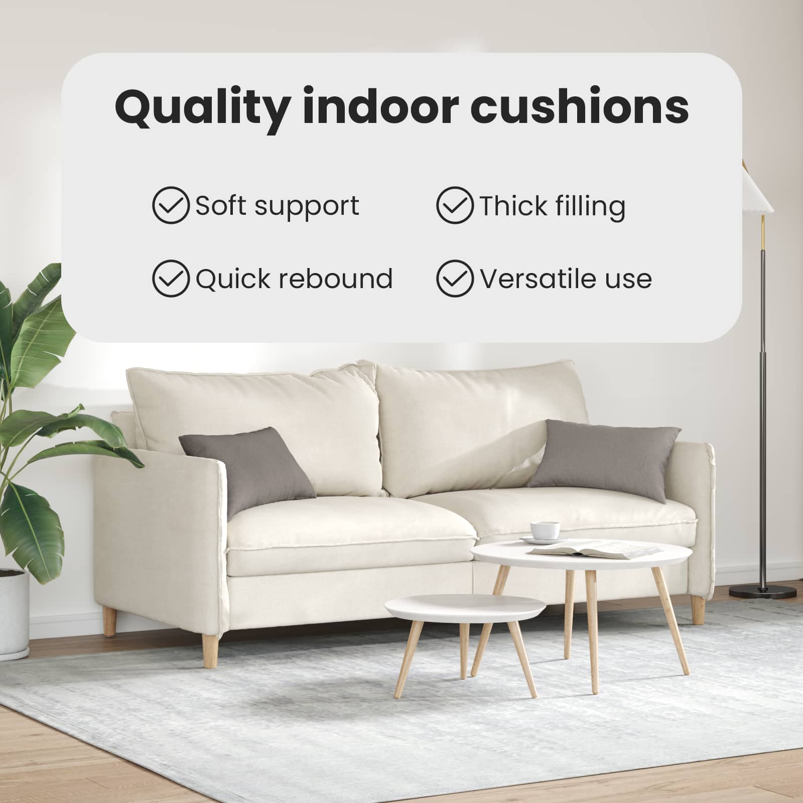 Sofa Pagalvės 2 pcs Taupe 50 x 30 cm audinys