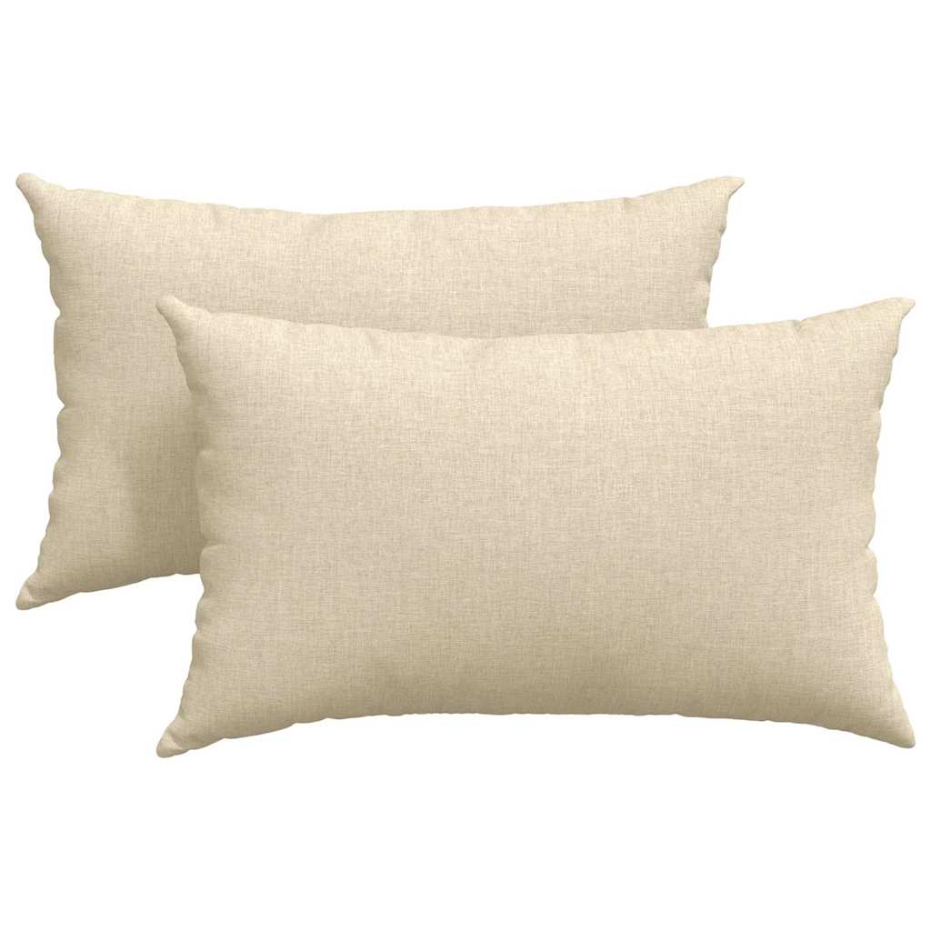 Sofa Pagalvės 2 pcs Kreminė 50 x 30 cm audinys