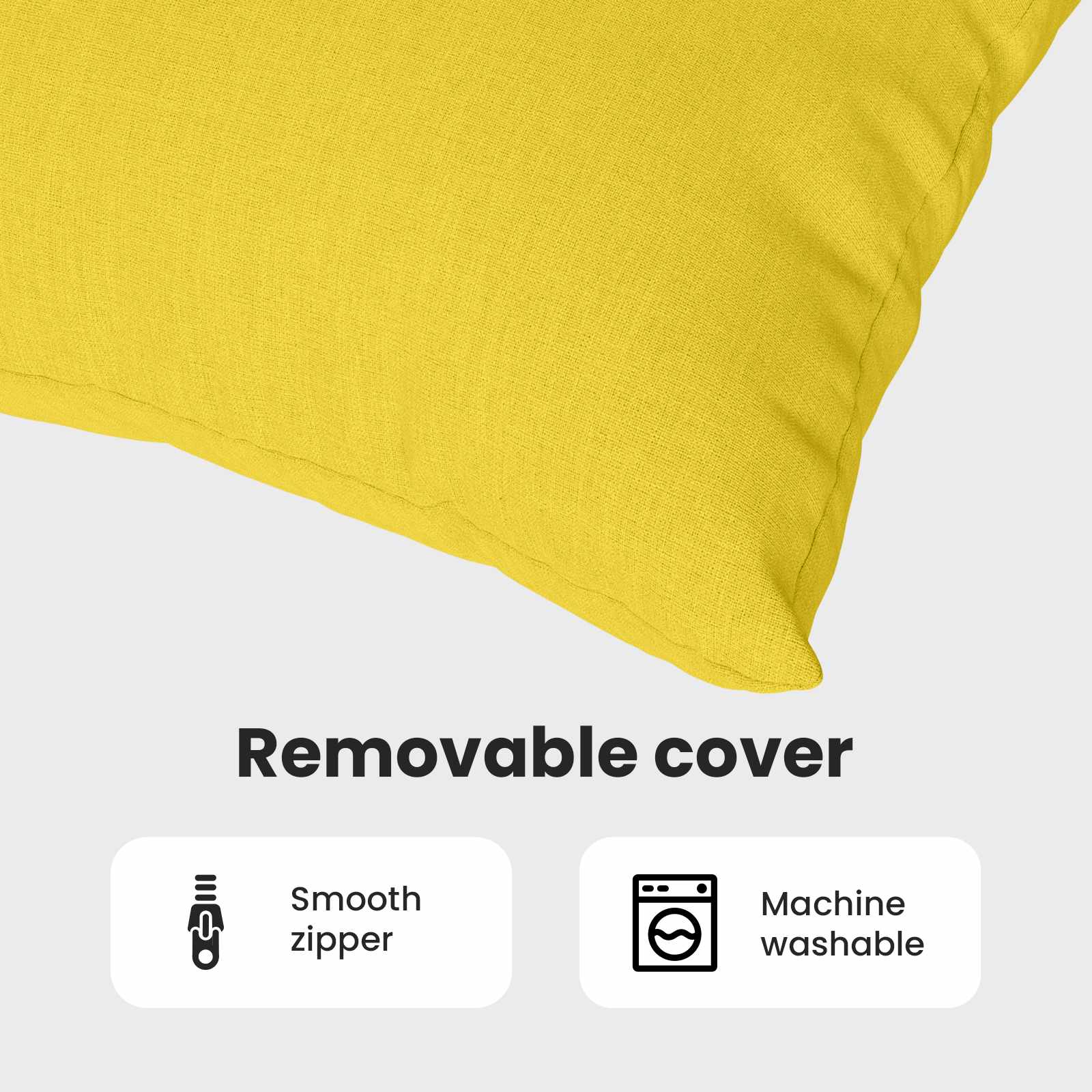 Sofa Pagalvės 2 pcs Šviesi geltona 50 x 30 cm audinys