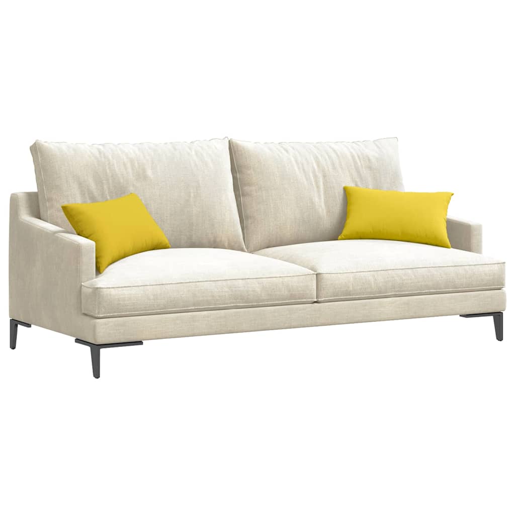 Sofa Pagalvės 2 pcs Šviesi geltona 50 x 30 cm audinys