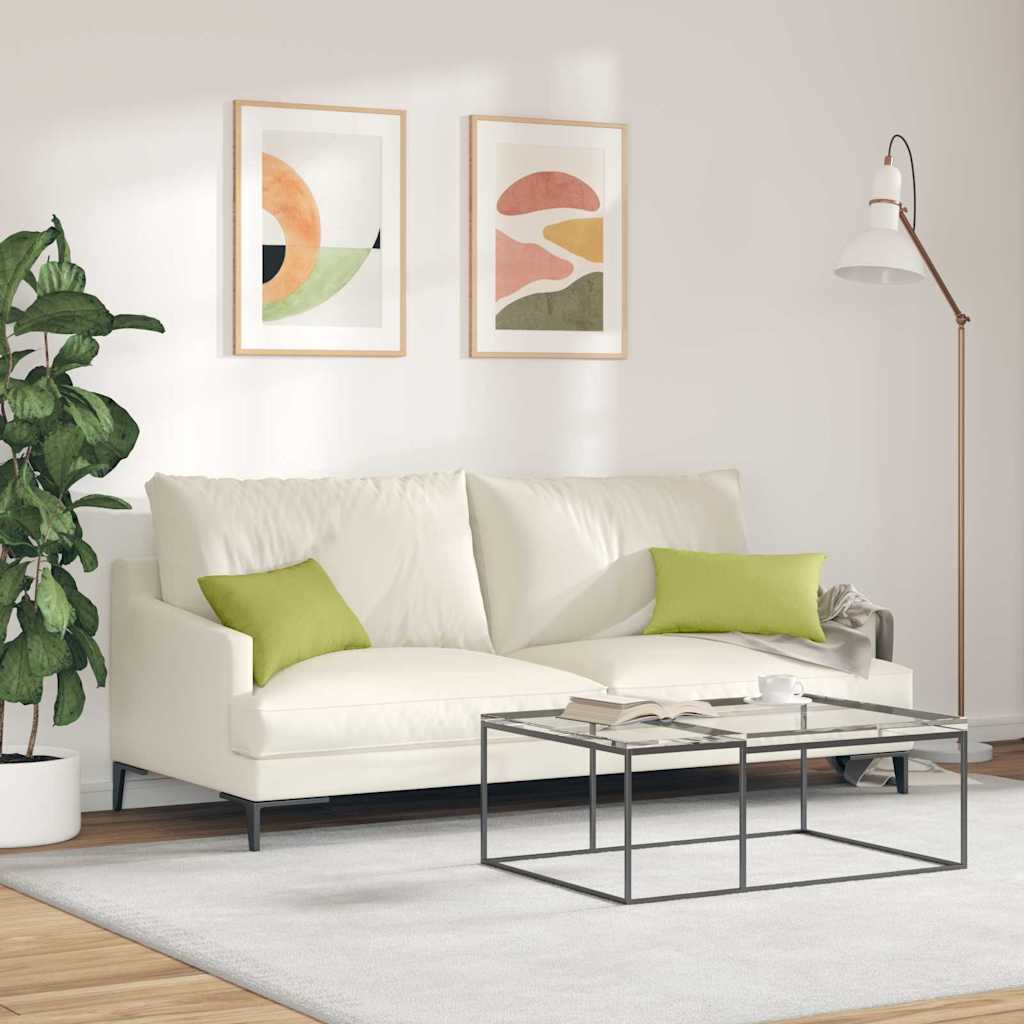 Dīvāna Spilveni 2 gab Gaiši zaļš 50 x 30 cm audums