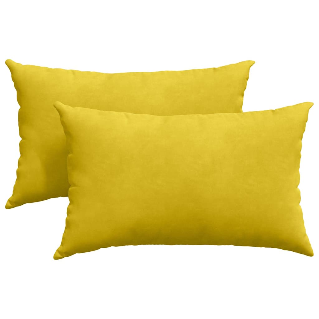 Sofa Pagalvės 2 pcs Geltona 50 x 30 cm Kordūrinis audinys