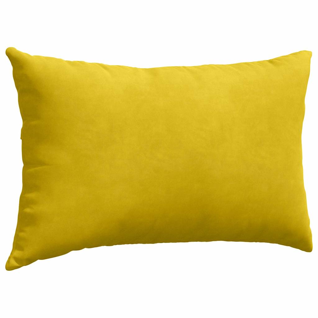 Sofa Pagalvės 2 pcs Geltona 50 x 30 cm Kordūrinis audinys