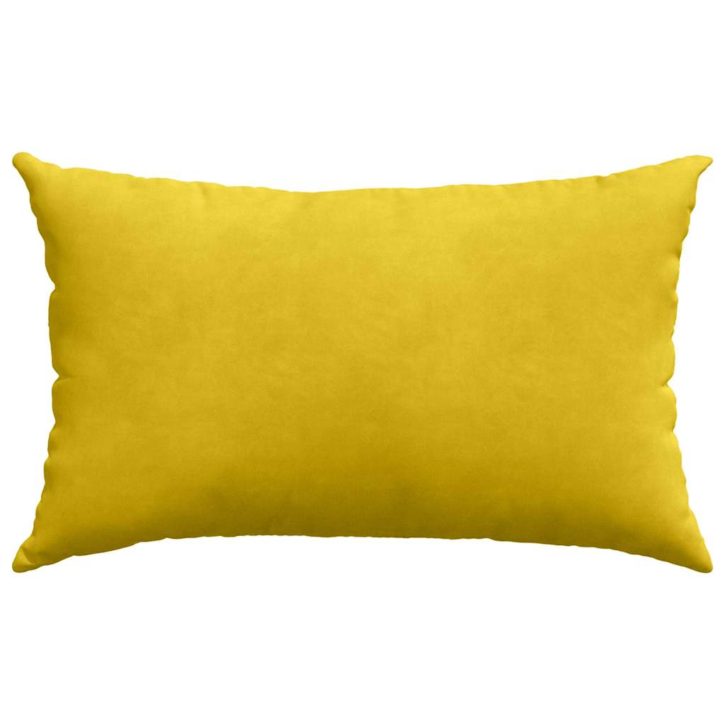 Sofa Pagalvės 2 pcs Geltona 50 x 30 cm Kordūrinis audinys