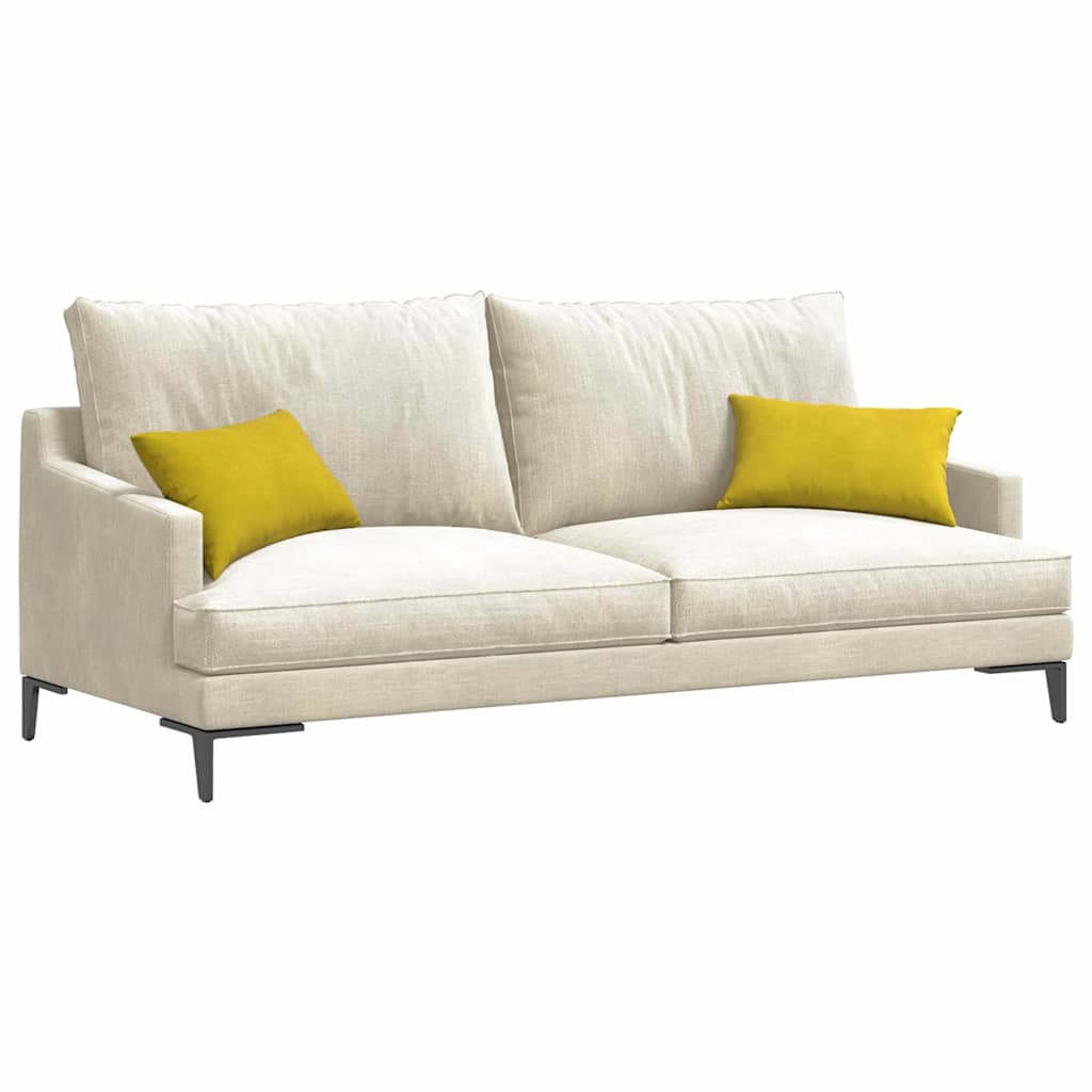 Sofa Pagalvės 2 pcs Geltona 50 x 30 cm Kordūrinis audinys