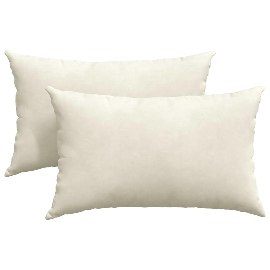 Sofa Pagalvės 2 pcs Kreminė 50 x 30 cm Kordūrinis audinys