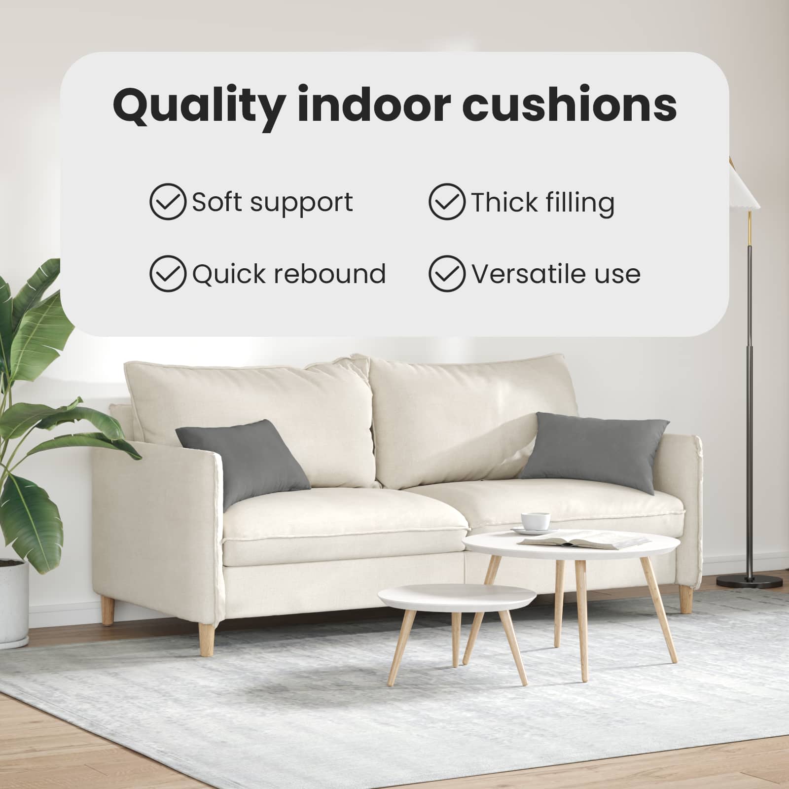 Sofa Pagalvės 2 pcs Tamsiai pilka 50 x 30 cm audinys