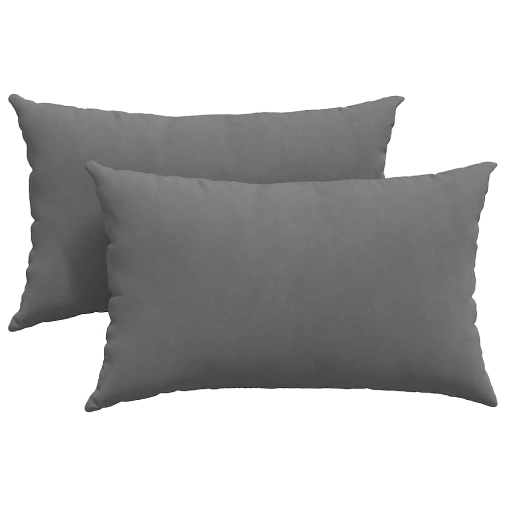 Sofa Pagalvės 2 pcs Tamsiai pilka 50 x 30 cm audinys