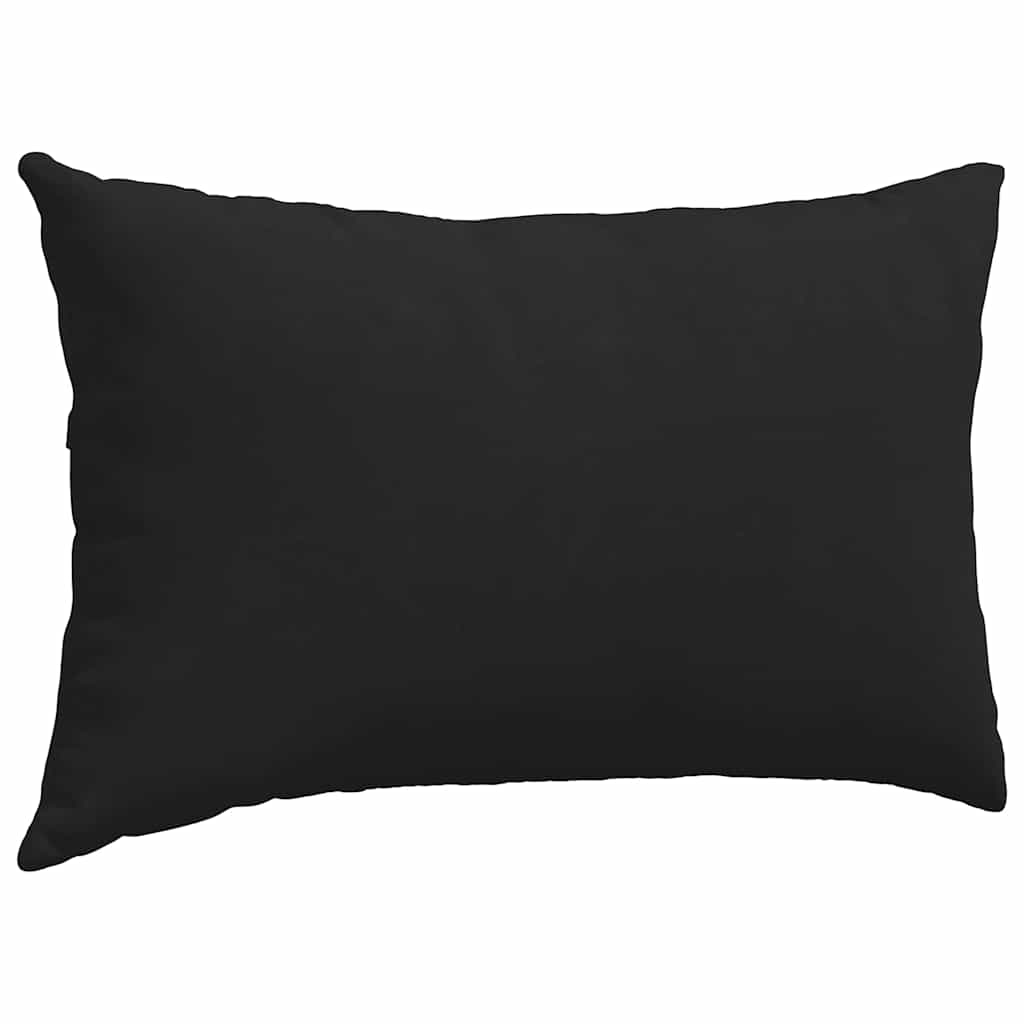 Sofa Pagalvės 2 pcs Juoda 50 x 30 cm audinys