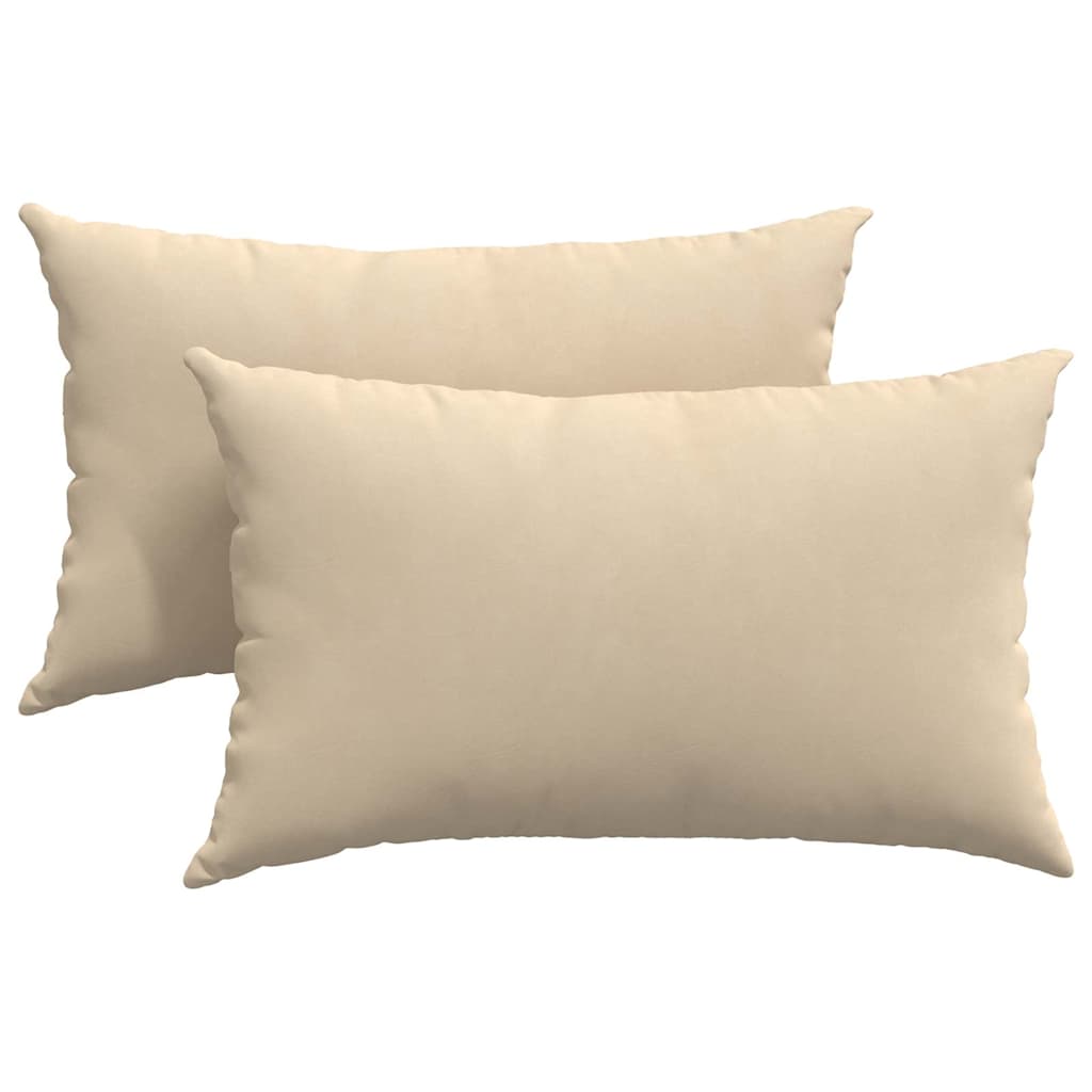 Sofa Pagalvės 2 pcs Kreminė 50 x 30 cm audinys