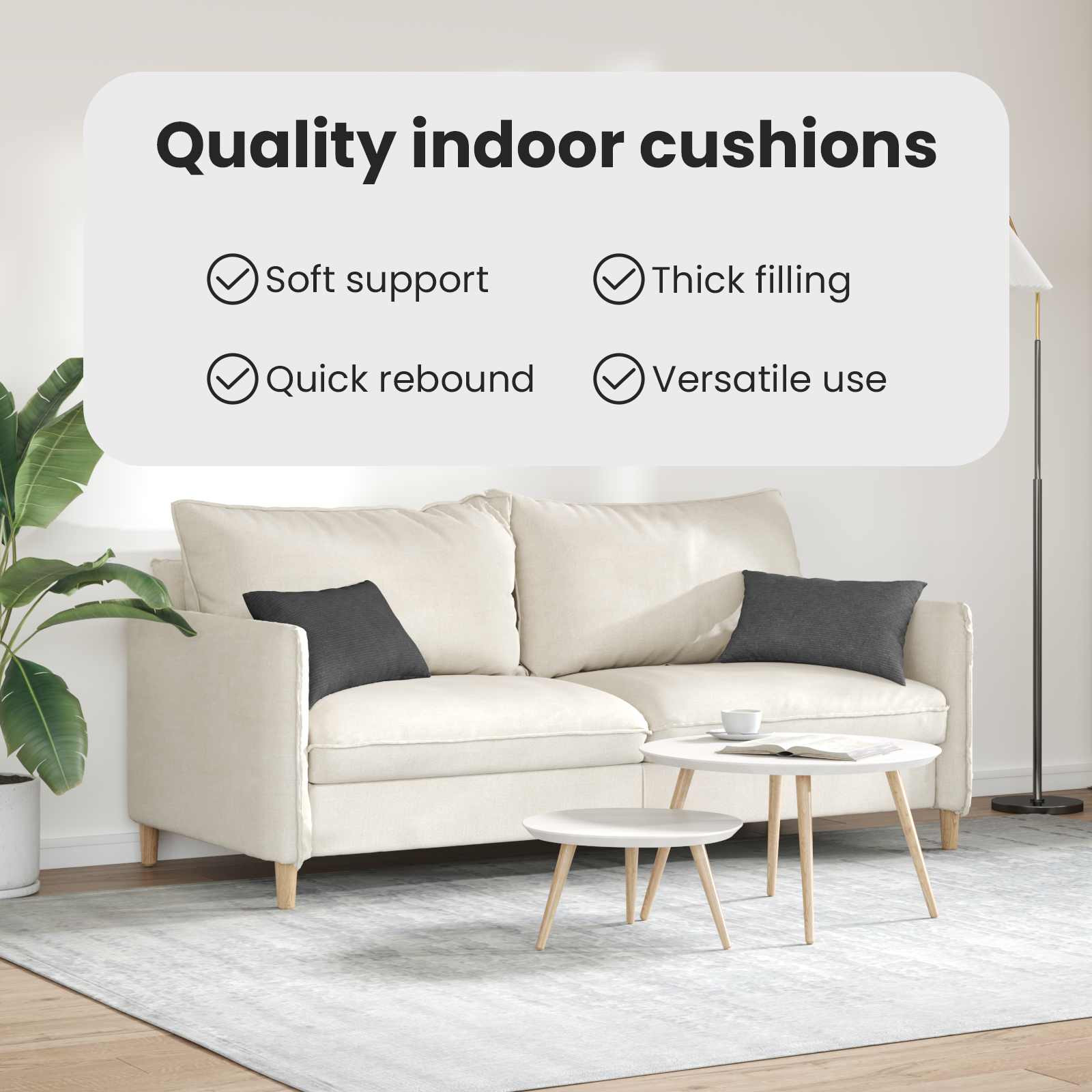 Sofa Pagalvės 2 pcs Tamsiai pilka 50 x 30 cm Kordūrinis audinys