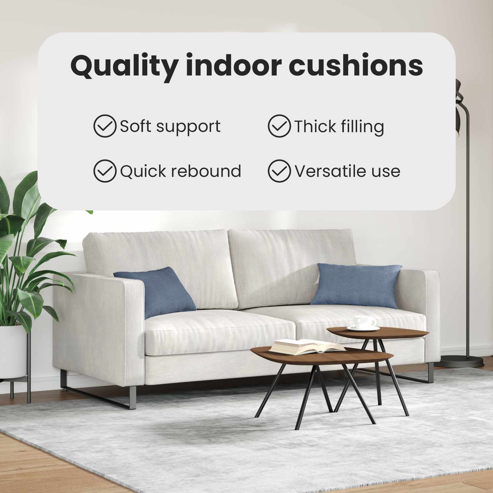 Sofa Pagalvės 2 pcs Mėlyna 50 x 30 cm Kordūrinis audinys