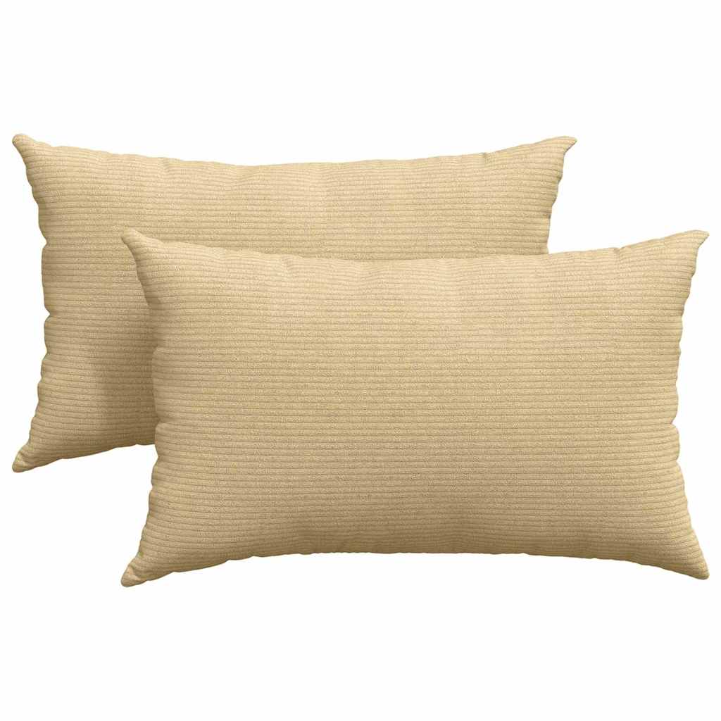 Sofa Pagalvės 2 pcs Pilkai žalia 50 x 30 cm Kordūrinis audinys