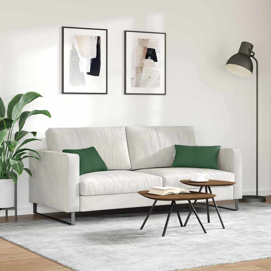 Sofa Cushions 2 pcs Dark green 50 x 30 cm Corduroy