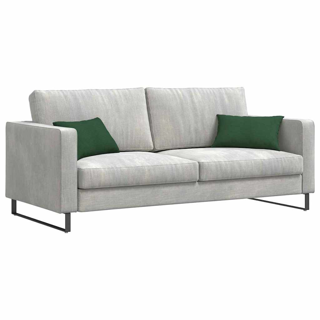 Sofa Cushions 2 pcs Dark green 50 x 30 cm Corduroy