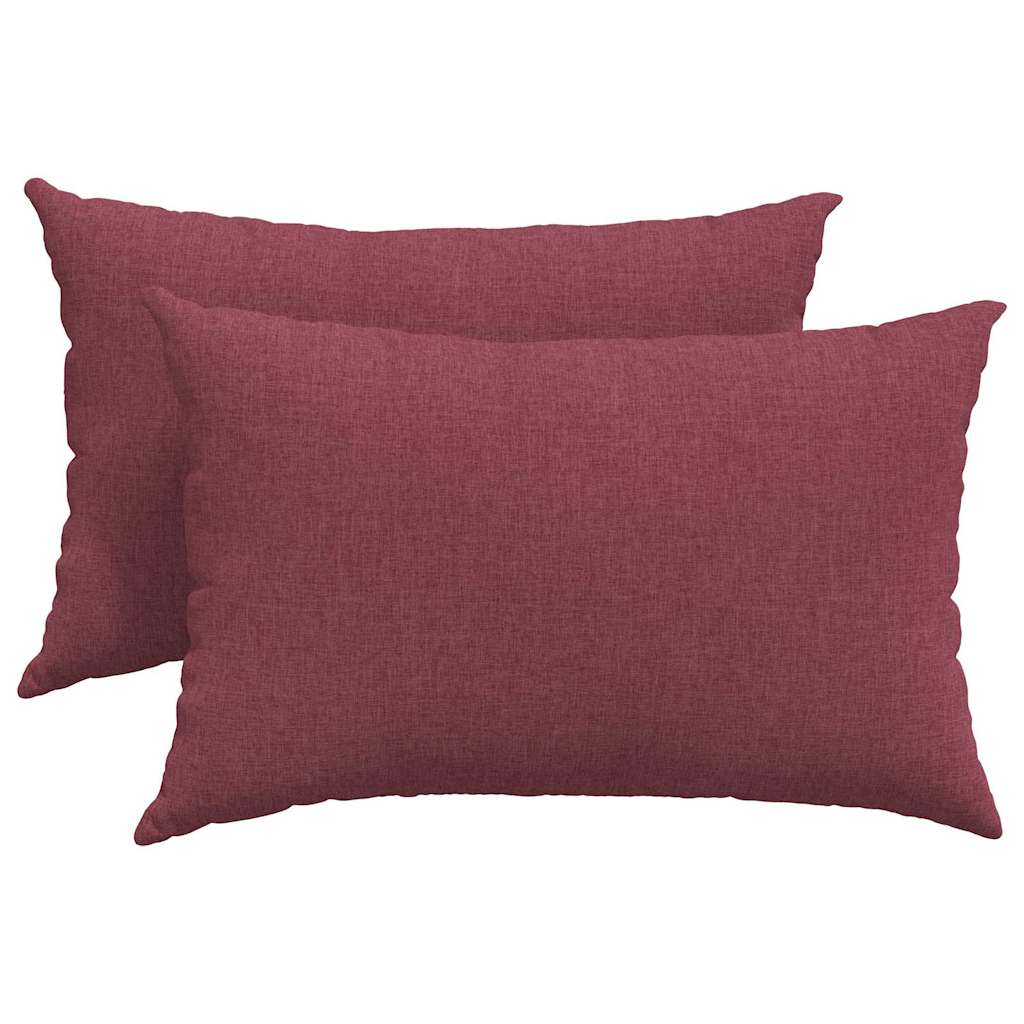 Sofa Cushions 2 pcs Wine red 40 x 60 cm