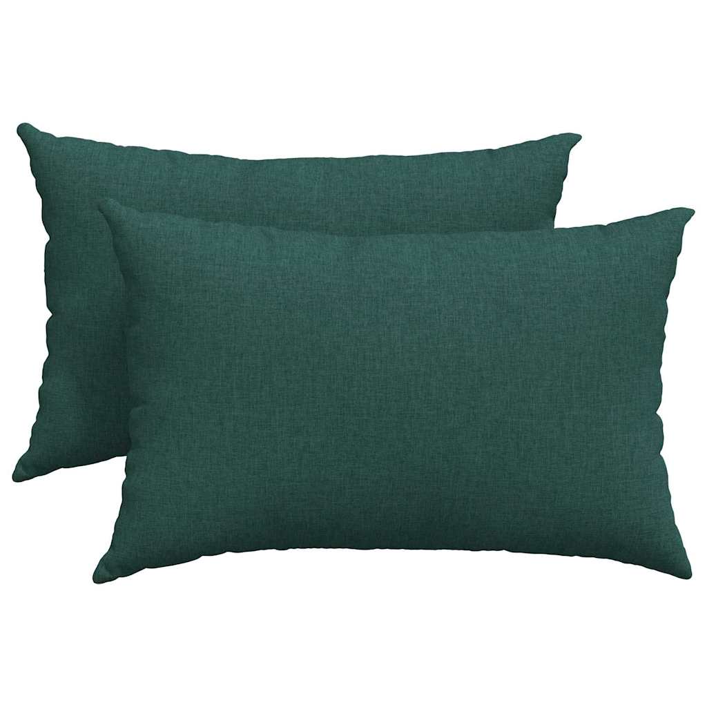 Sofa Pagalvės 2 pcs Tamsiai žalia 60 x 40 cm audinys
