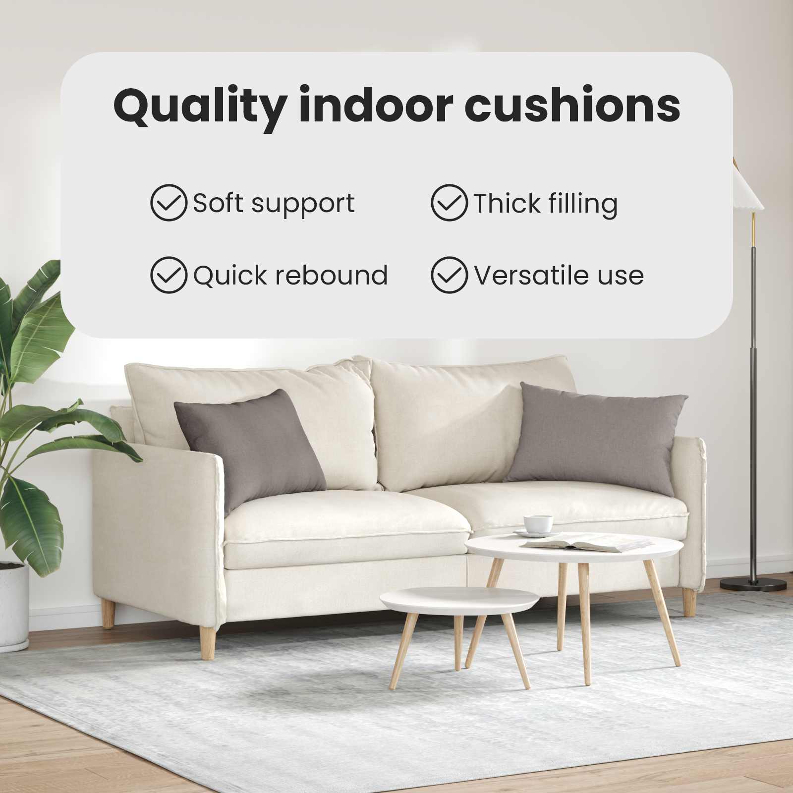 Sofa Pagalvės 2 pcs Taupe 60 x 40 cm audinys