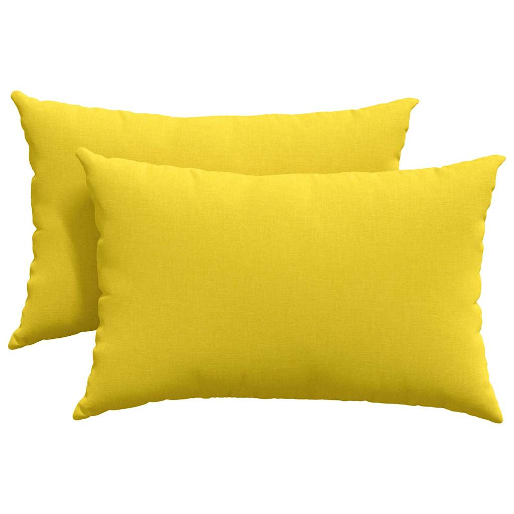 Sofa Pagalvės 2 pcs Šviesi geltona 60 x 40 cm audinys