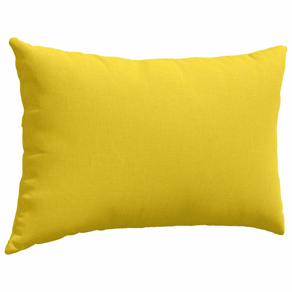 Sofa Pagalvės 2 pcs Šviesi geltona 60 x 40 cm audinys