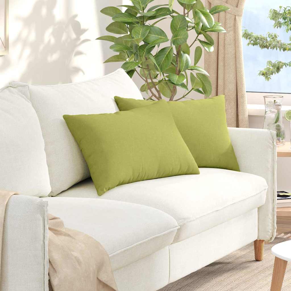 Sofa Pagalvės 2 pcs Šviesiai žalia 60 x 40 cm audinys