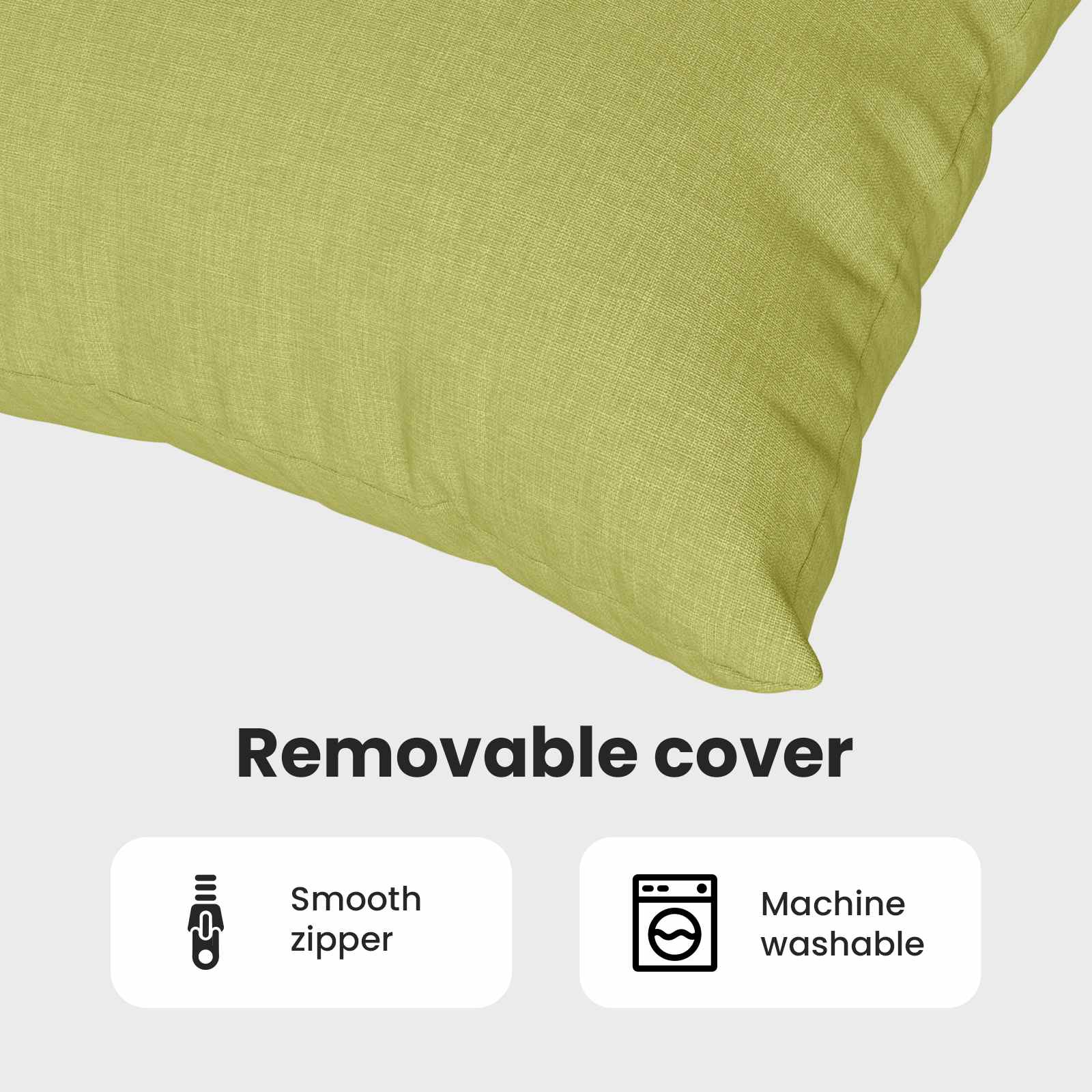 Sofa Pagalvės 2 pcs Šviesiai žalia 60 x 40 cm audinys