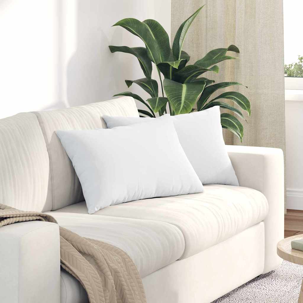 Sofa Pagalvės 2 pcs Balta 60 x 40 cm audinys