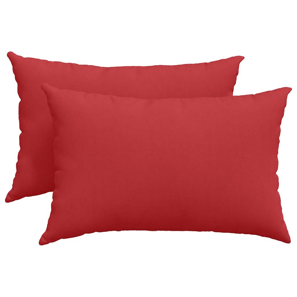 Sofa Pagalvės 2 pcs Raudona 60 x 40 cm audinys