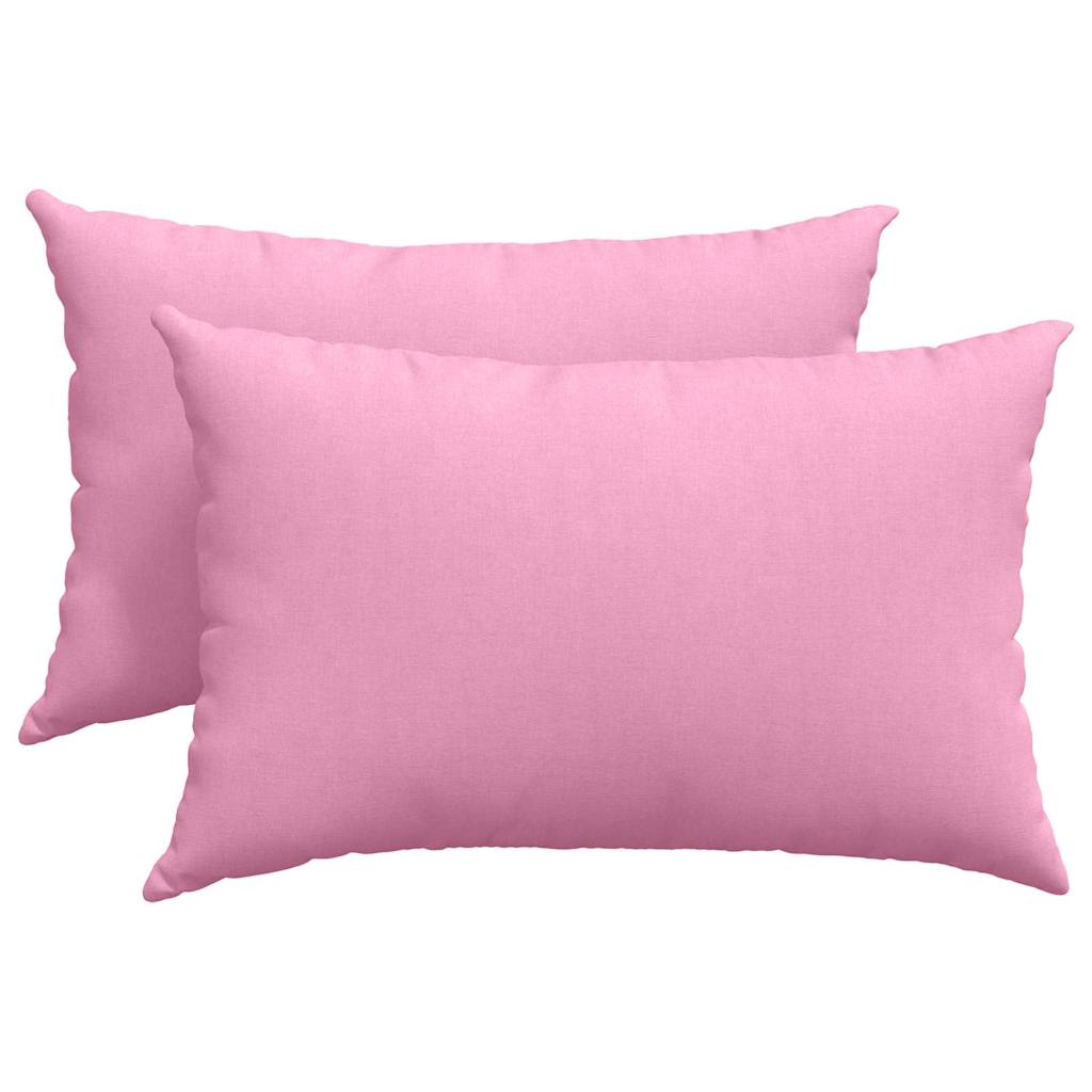 Sofa Pagalvės 2 pcs Rožinė 60 x 40 cm audinys