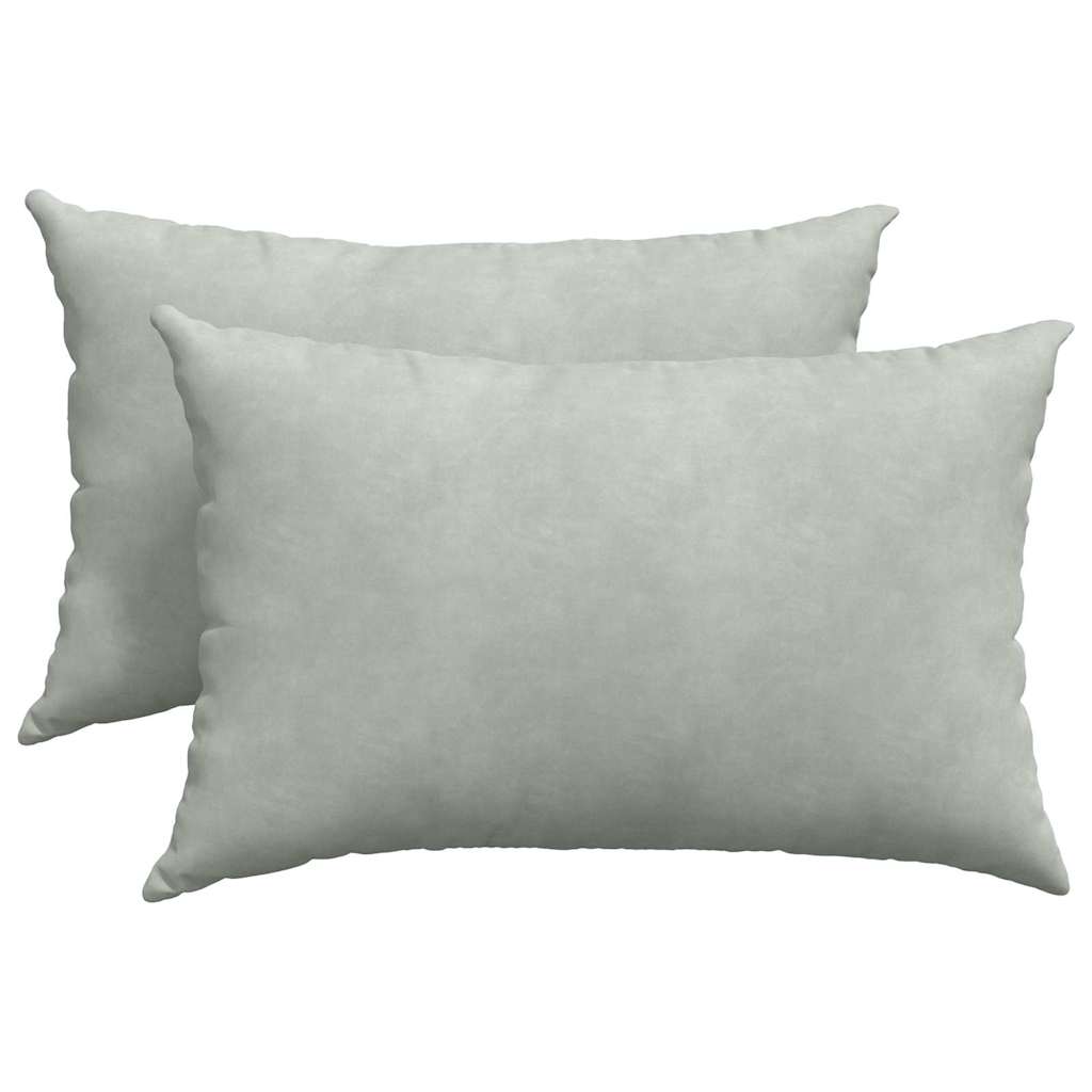 Sofa Pillows 2 pcs Light gray 60 x 40 cm