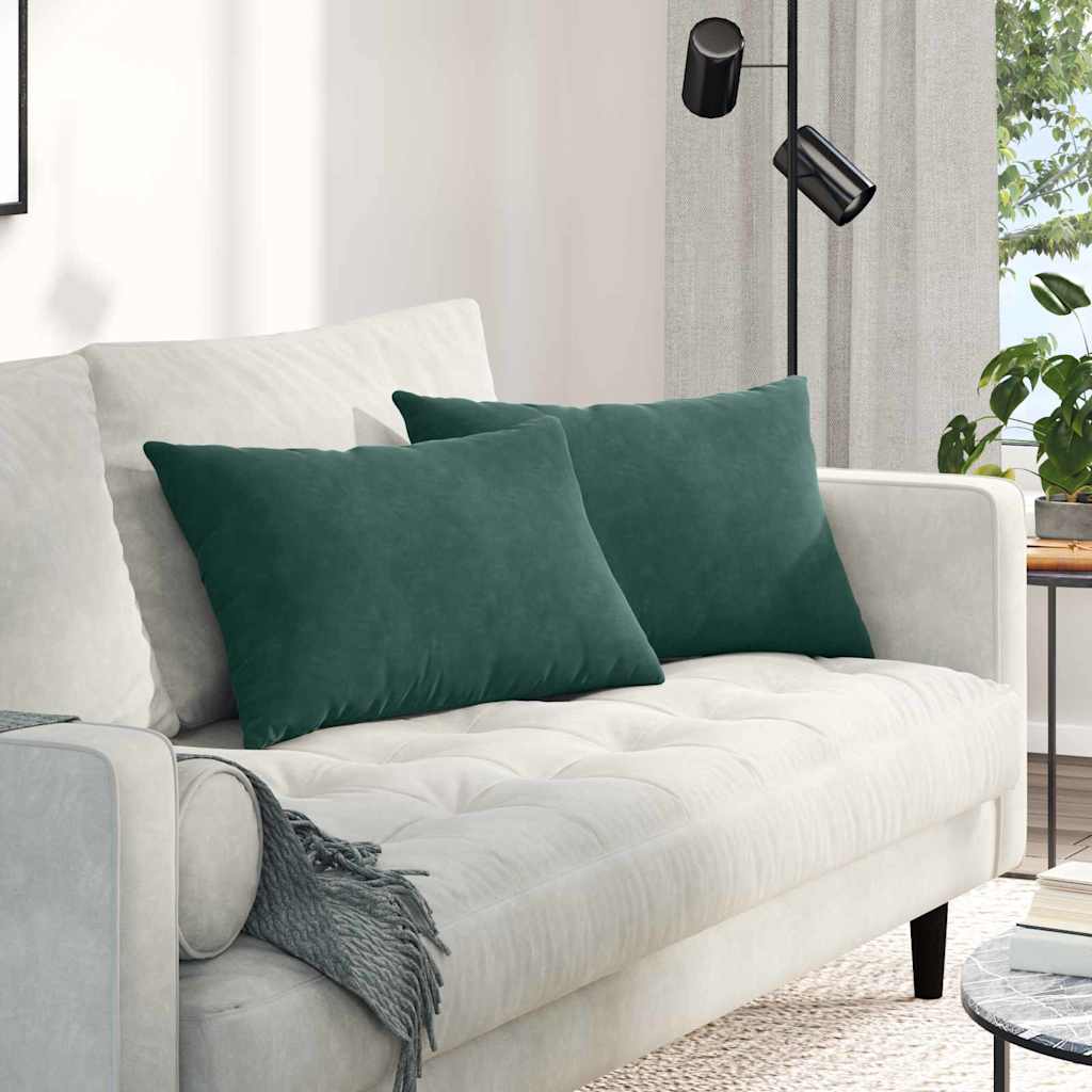 Sofa Cushions 2 pcs Dark green 60 x 40 cm Cordura fabric