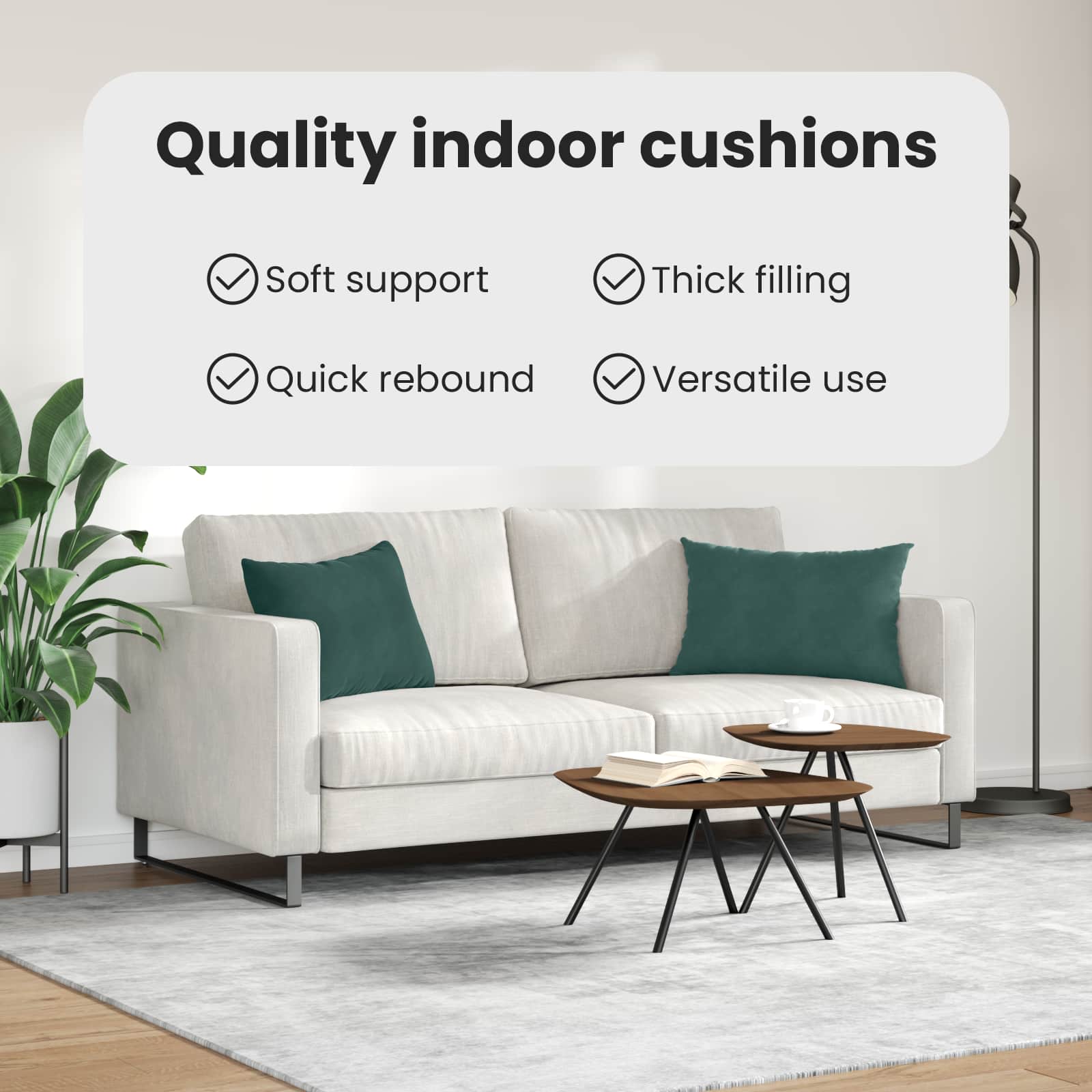 Sofa Pagalvės 2 pcs Tamsiai žalia 60 x 40 cm Kordūrinis audinys