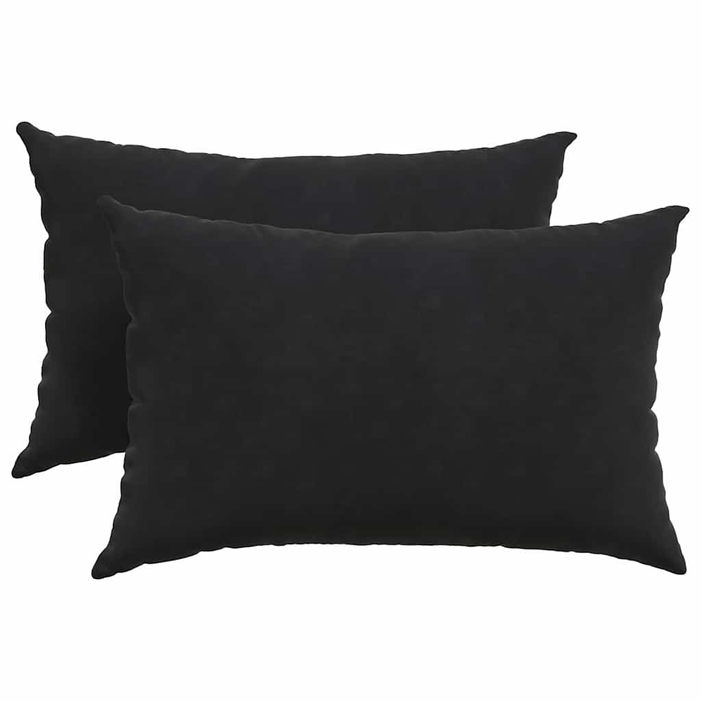 Sofa Pillows 2 pcs Black 60 x 40 cm Cordura Fabric
